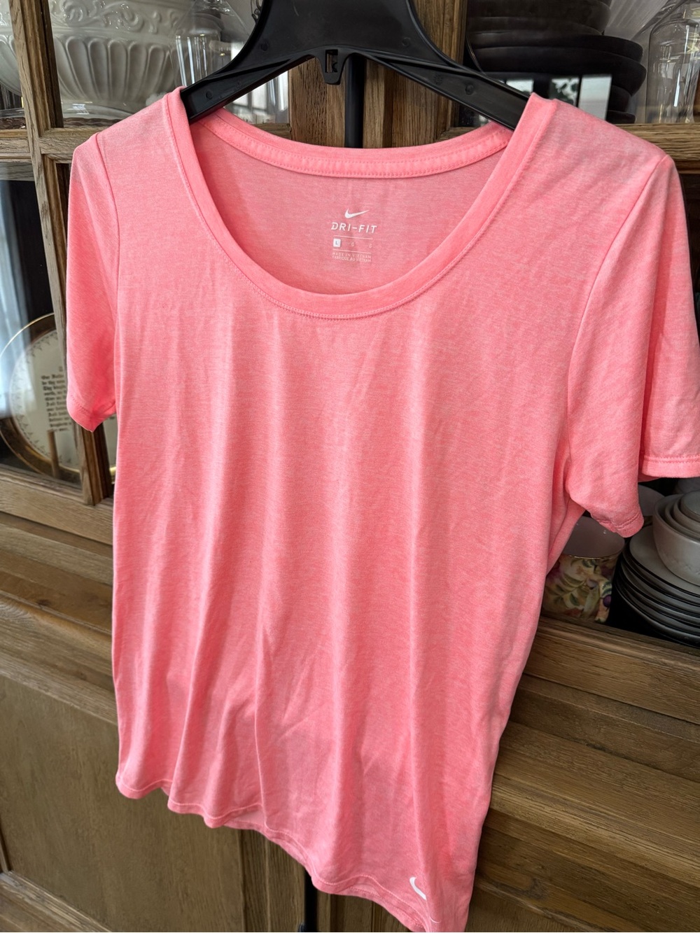 Nike Dri-FIT Short Sleeve Tee in Coral Pink
